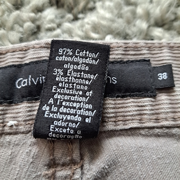 Calvin Klein | Men's Tan(almost grey) corduroy straight leg jean pant - Picture 8 of 11